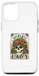 Coque pour iPhone 14 The Plant Lady Carte de tarot Halloween Squelette gothique magique