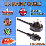 Power Cable UK Plug Laptop Adapters Charger Mains Power Lead C5 Cloverleaf Cable