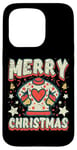 Coque pour iPhone 15 Pro Merry X-Mas Pull de Noël moche Père Noël