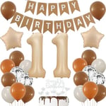 Ballons 11 ans Brau, Decoration Anniversaire 11 ans Beige,11 Anniversaire Fille Ballon,Ballon 11 anniversaire,Boho 11 ans Ballon Beige,Ballon anniversaire 11 ans, Garçon 11 ans anniversaire Ballon