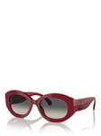 CHANEL Oval Sunglasses 0CH55 Red/Gradient