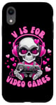 Coque pour iPhone XR V est pour les jeux vidéo Skull Headphones