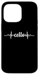 Coque pour iPhone 14 Pro Max Cello Heartbeat ECG Violoncello Cellists & String Virtuosos