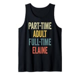 ELAINE Personalized Retro Girls Part-Time ELAINE Name Tank Top