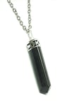 Black Tourmaline Pendant Protection Reiki Crystal Healing Schorl Chain Necklace