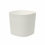 Pot avec reserve d'eau - GARDEN ID Respect - Blanc 40 x 40 cm - 100% dechets ...