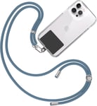 Tour De Cou Telephone Portable Cordon Collier Laniere Universel [Bleu] Avec [Patch De Fixation Noir] Sangle De Suspension Amovible Réglable Résistante Compatibles Avec Plupart Des Smartphones