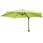 Parasol Mural Pour Balcon Terrasse Avec Mât Inclinable 3m Polyester Aluminium/Acier 9kg Couleur Vert Citron 04_0005633