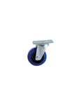 Roulette 160mm caoutchouc bleu platine pivotante - AVL - 527835O