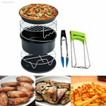 7 Pcs Air Fryer Grill Rack Steel Baking Pan For NINJA Dual Basket Accessories