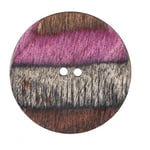 KNIT PRO 34 mm Wood Symfonie Lilac Flat Round Button, Multi-Colour(Pack of 10)