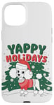 iPhone 15 Plus White Poodle Cute Christmas Poodle Dog Lover Yappy Holidays Case