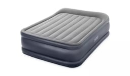 Intex Queen PLUS Deluxe Pillow Rest Raise Air Bed Mattress + Electric Pump 64136