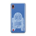 ERT GROUP Original Star Wars Droid TPU Case for Samsung Galaxy A10, Liquid Silicone Cover, Flexible and Slim, Protective for Screen, Shockproof and Anti-Scratch Phone Case Blue