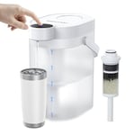 Waterdrop FreshTaste 𝐒𝐨𝐟𝐭𝐞𝐧 𝐖𝐚𝐭𝐞𝐫 Electric Water Filter Jug, 4L Instant Water Filter Dispenser for Fridge, Reduce Chlorine, Lead, Copper, Purify, White (Replacement Filter: WD-EWFS)