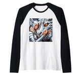 Fantasy Cute Female Warrior Dragon Raglan Baseball Tee