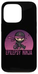 Coque pour iPhone 13 Pro Epilepsy Ninja Support de sensibilisation à l'épilepsie avec ruban violet