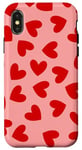 Coque pour iPhone X/XS maneater coeur amour valentines rouge rose mignon rétro girly y2k