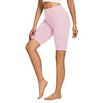 Libella Short de Cyclisme Legging Court Femme Short Taille Haute en Coton Opaque Short de Sport d'été Rose 4165 XL