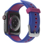 OtterBox Bracelet All Day pour Apple Watch Series 9/8/7/6/SE 2e gen/SE 1e gen/5/4/3 - 42mm/44mm/45mm, Bracelet de rechange en silicone doux au toucher durable pour Apple Watch, Bleu/Violet