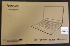 Venturer Europa 14 Plus Black 14" 64GB 4GB Windows 10 Home Notebook New