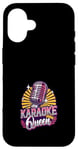 Coque pour iPhone 16 Karaoké Queen Karaoké Chanteur Microphone Karaoké