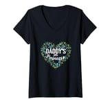 Womens Father and His Little Princess Daddy's Little Princess V-Neck T-Shirt