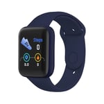 Silicagel-Montre Connectée De Sport Pour Hommes Et Femmes,Montre-Bracelet De Fréquence Cardiaque,Horloge Électronique,Message De Fitness,Fréquence Cardiaque,Sommeil Corporel,Enfants - Type Bleu