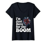 Womens Fireworks Director I’M Just Here For The Boom V-Neck T-Shirt