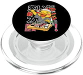 Un japonais au canard jaune mangeant des sushis, anime Kawaii Ramen PopSockets PopGrip pour MagSafe