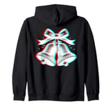 Christmas Bells EDM Rave Drop The Bass House ART ON BACK Zip Hoodie