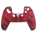 Playstation 5 / PS5 Silikon Skin skal - Mönster Camo Röd