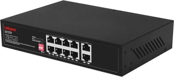 Labgear 8 Port Gigabit PoE Network Switch, 300m Range Unmanaged High-Speed