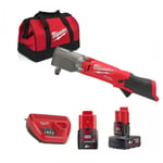 Milwaukee - M12FRAIWF12-422B Boulonneuse à chocs d'angle fuel 12V Carré ½ - 1x2Ah + 1x4Ah Batteries + Chargeur en sac de transport