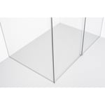 Brasta Milda Soft duschvägg, 120x80x200 cm, klarglas, svart profil