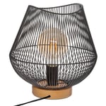 Bordslampa Atmosphera Jena Svart Metall 40 W (Ø 28 x 26 cm)