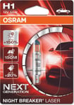 Hehkulamppu Osram Night Breaker Laser (seuraavan sukupolven) H1, 1 kpl