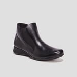 CONFORTISSIMO - bottines compensées en cuir noir femme