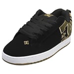 DC Shoes Court Graffik Mens Black Green Skate Trainers - 9.5 UK