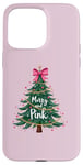 iPhone 15 Pro Max Pink Christmas Merry and Pink Holiday Cute Girl Party Case