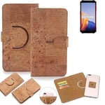 360° wallet case cork cover for Ulefone Armor X9 case bag