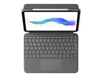 Logitech Folio Touch - Clavier et étui - avec trackpad - rétroéclairé - Apple Smart connector - QWERTZ - Suisse - graphite - pour Apple 11-inch iPad Pro (1ère génération, 2e génération)