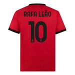 AC Milan Leao Replica Stadium Home Shirt 2023/24 Season T, Red/Black (Rafa Leão 10), S