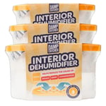 Damp Catcher Interior Dehumidifier Moisture Mould Remover Citrus 180g x3