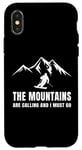 Coque pour iPhone X/XS The Mountains Are Calling And I Must Go Skier Ski Men