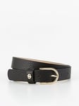 BOSS Scarlet Leather Belt - Black, Black, Size 95, Women