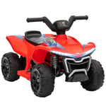 AIYAPLAY Quad électrique Enfant 6V, Voiture électrique Enfants, Vitesse de 2,5 km/h, avec phares, Marche Avant et arrière, pour Enfants 18-36 Mois, Rouge