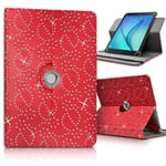 Etui Support Universel L Pour Lenovo Tab2 A10-30 10 Pouces - Couleur Diamant Rouge