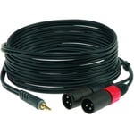 CABLE Y 1 M MINI JACK  - 2 XLR MALE