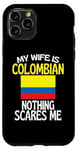 Coque pour iPhone 11 Pro Ma femme est colombienne rien ne me fait peur drôle de mari